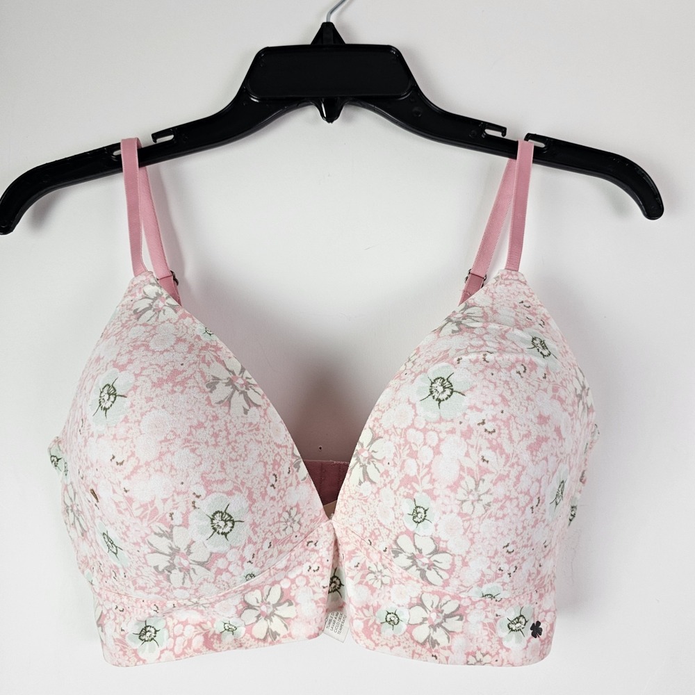 Lucky Brand 38C Floral Pink White Womens Bra